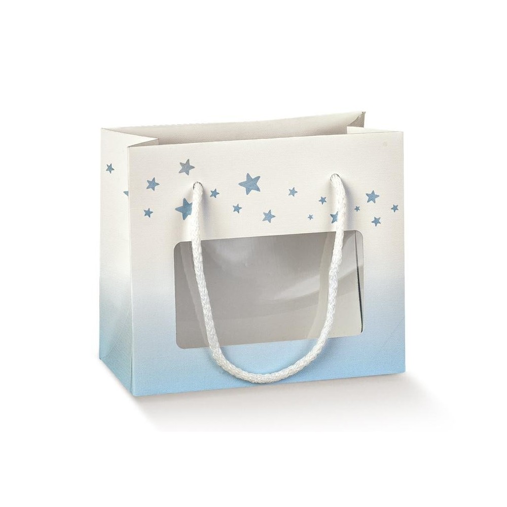 BUSTA CON CORDONCINO 160X80X140 ORSETTO AZZURRO